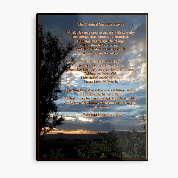 The Original Serenity Prayer Metal Print