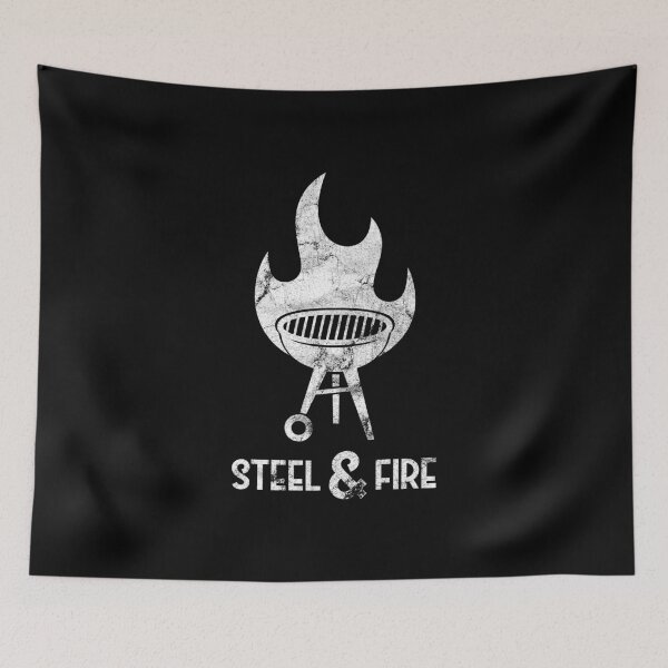 Item preview, Steel and fire grill BBQ Vintage designed and sold by PhrasesTheThird.