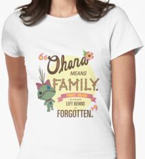 Ohana - Lilo and Stitch Quote Women's Fitted T-Shirt