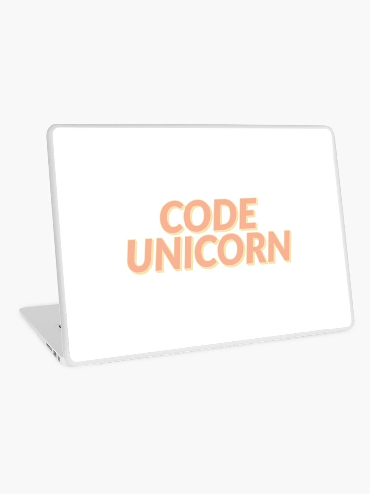 Code Unicorn Laptop Skin By Ashleycoin Redbubble - roblox bloxburg poster codes