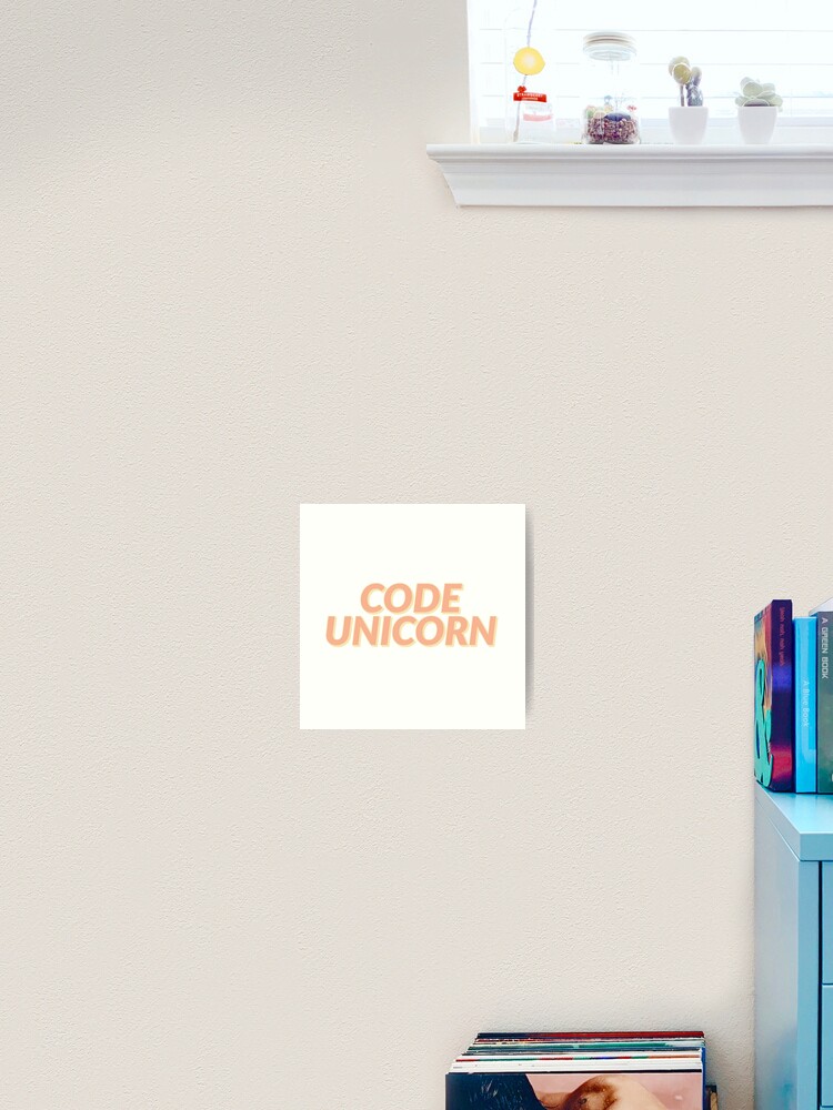 Code Unicorn Art Print By Ashleycoin Redbubble - untitled in 2020 roblox codes roblox shirt roblox pictures