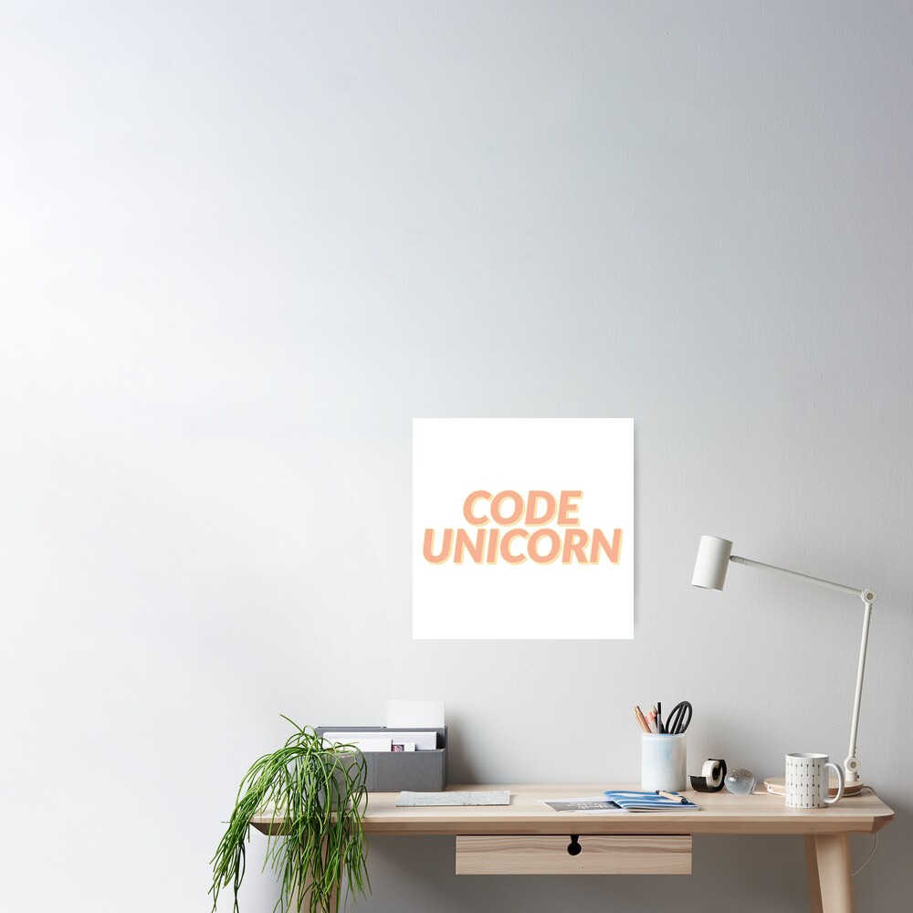 Code Unicorn Poster By Ashleycoin Redbubble - roblox poster codes unicorn