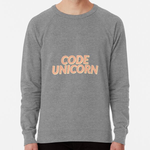 Code Unicorn Lightweight Sweatshirt By Ashleycoin Redbubble - roblox unicorn shirt code