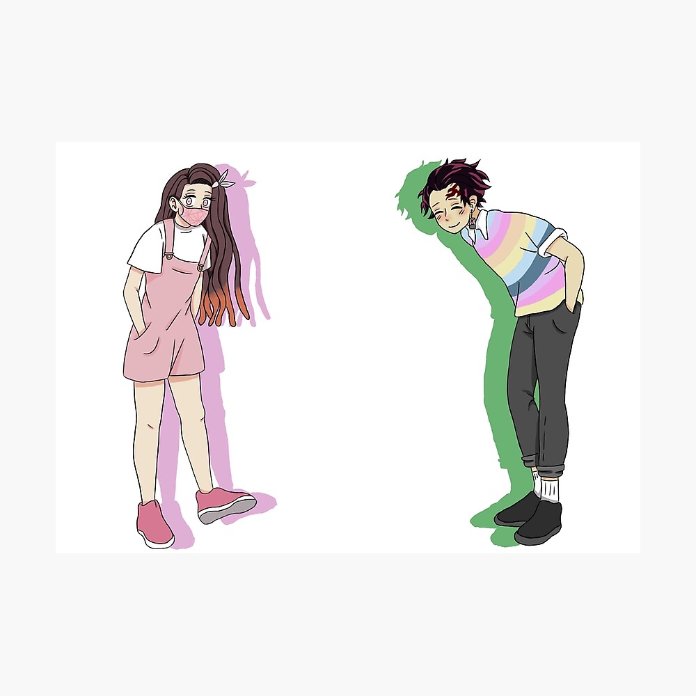 Tanjiro And Nezuko Kamado Demon Slayer Poster By Psyfistephh Redbubble