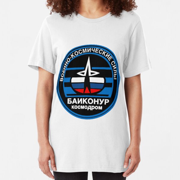 Baikonur Cosmodrome Logo Slim Fit T-Shirt