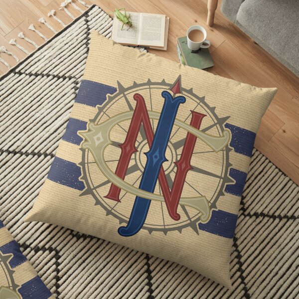 Jungle Navigation Company Blue Stripes Floor Pillow