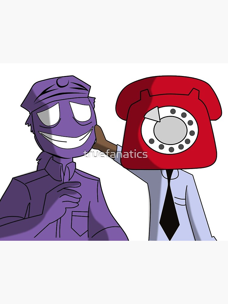 Five Nights At Freddy S Purple Guy And Phone Guy Greeting Card By Truefanatics Redbubble