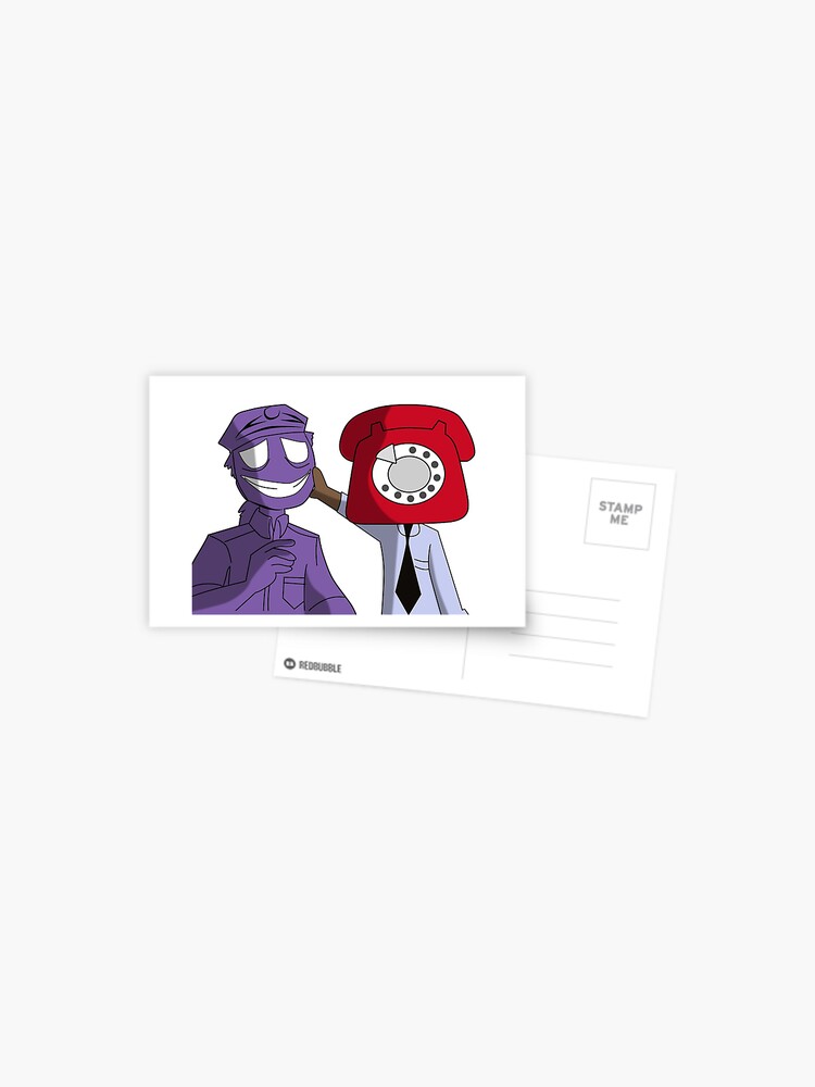 Five Nights At Freddy S Purple Guy And Phone Guy Postcard By Truefanatics Redbubble