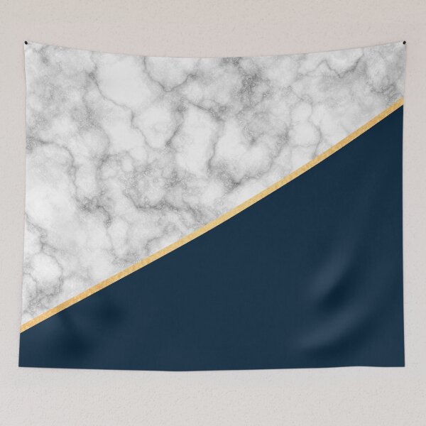 Item preview, Classic Marble, Navy Blue, and Gold Stripe designed and sold by CreateHappy.