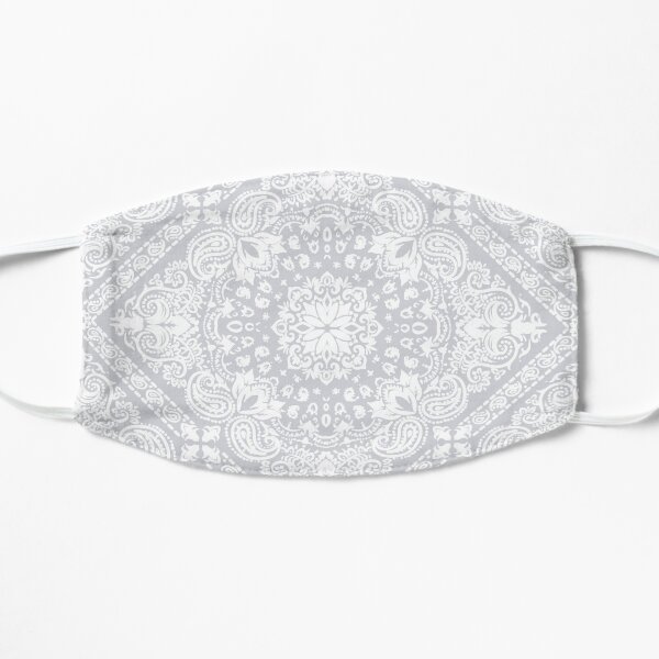 white bandana mask Flat Mask