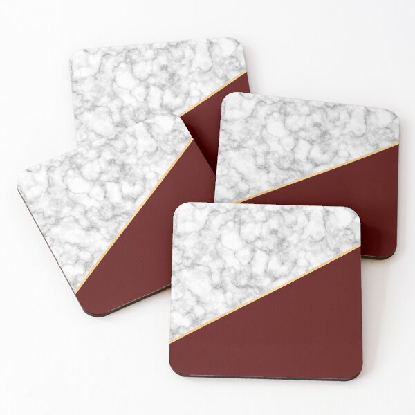 Item preview, Classic Marble, Maroon, and Gold Stripe designed and sold by CreateHappy.