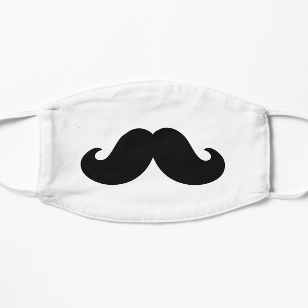 Curly Mustache Flat Mask