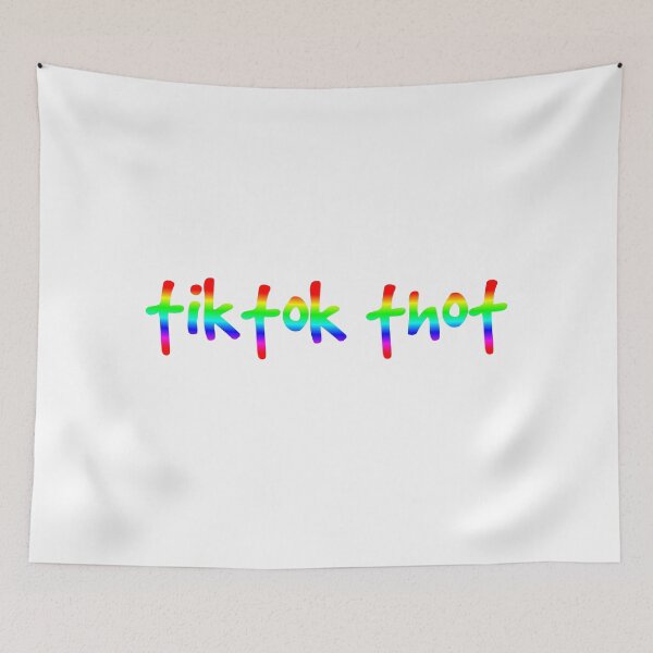 Item preview, Tiktok Thot Colourful Typography Rainbow Social Media designed and sold by harryleroux.
