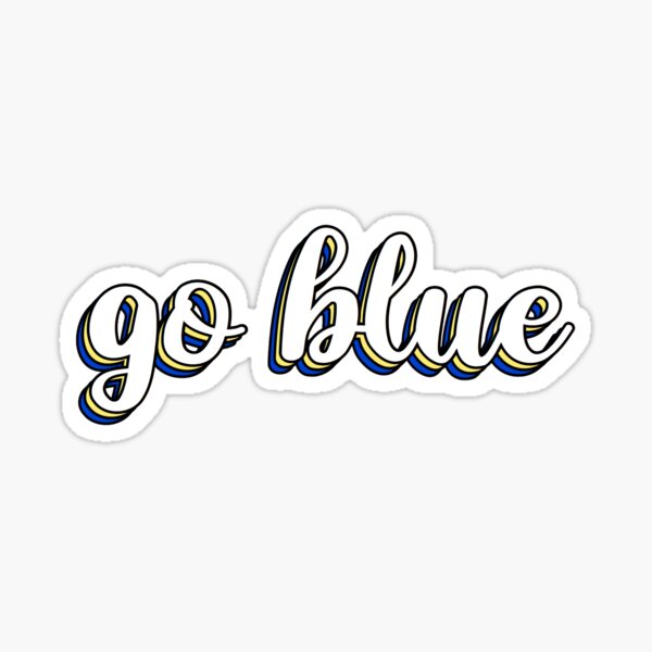 go blue layered Sticker