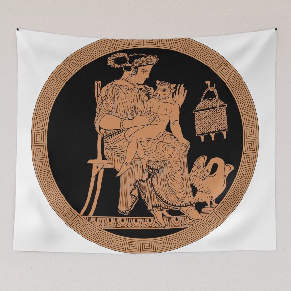 Item preview, Baby Minotaur -- Minitaur! (Black background) designed and sold by apistone.