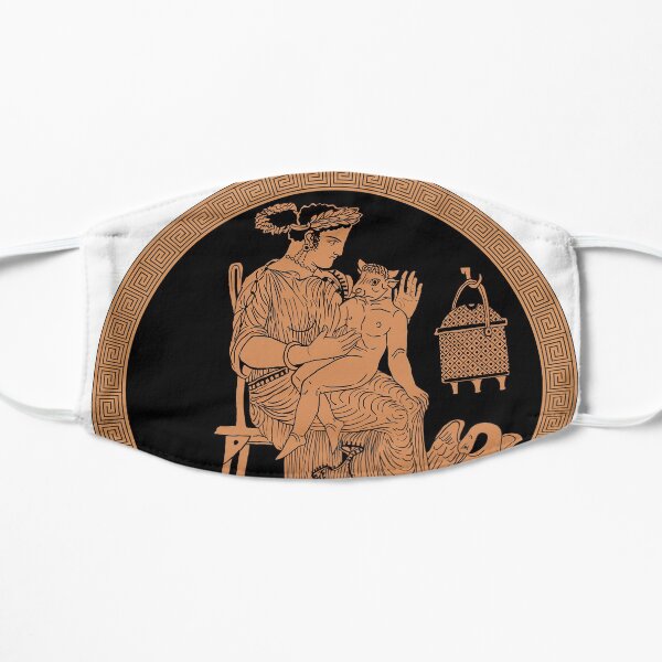 Baby Minotaur -- Minitaur! (Black background) Flat Mask