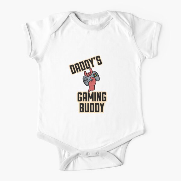 Daddy's Gaming Buddy Father's Day Matching Gift Short Sleeve Baby One-Piece