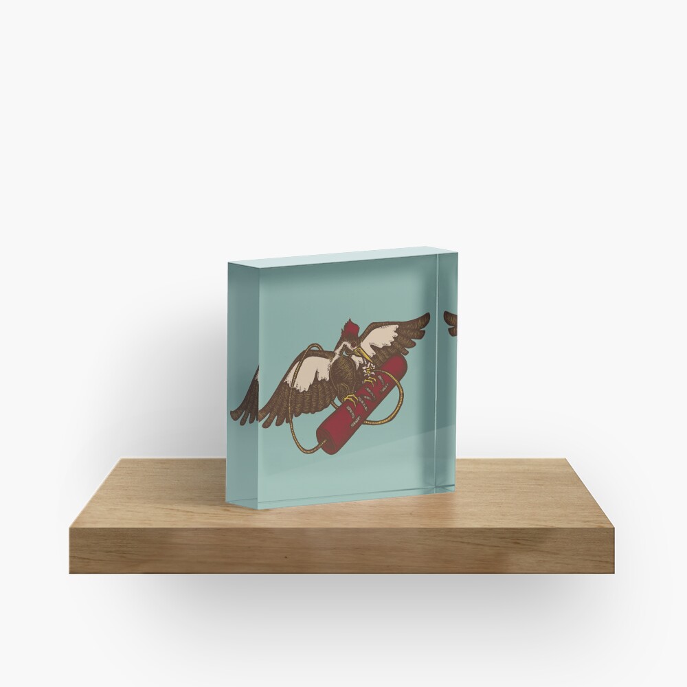 Still Life With Woodpecker Acrylic Block For Sale By Kellyarchibald   Abp,4x4,x1000 Bg,f8f8f8 