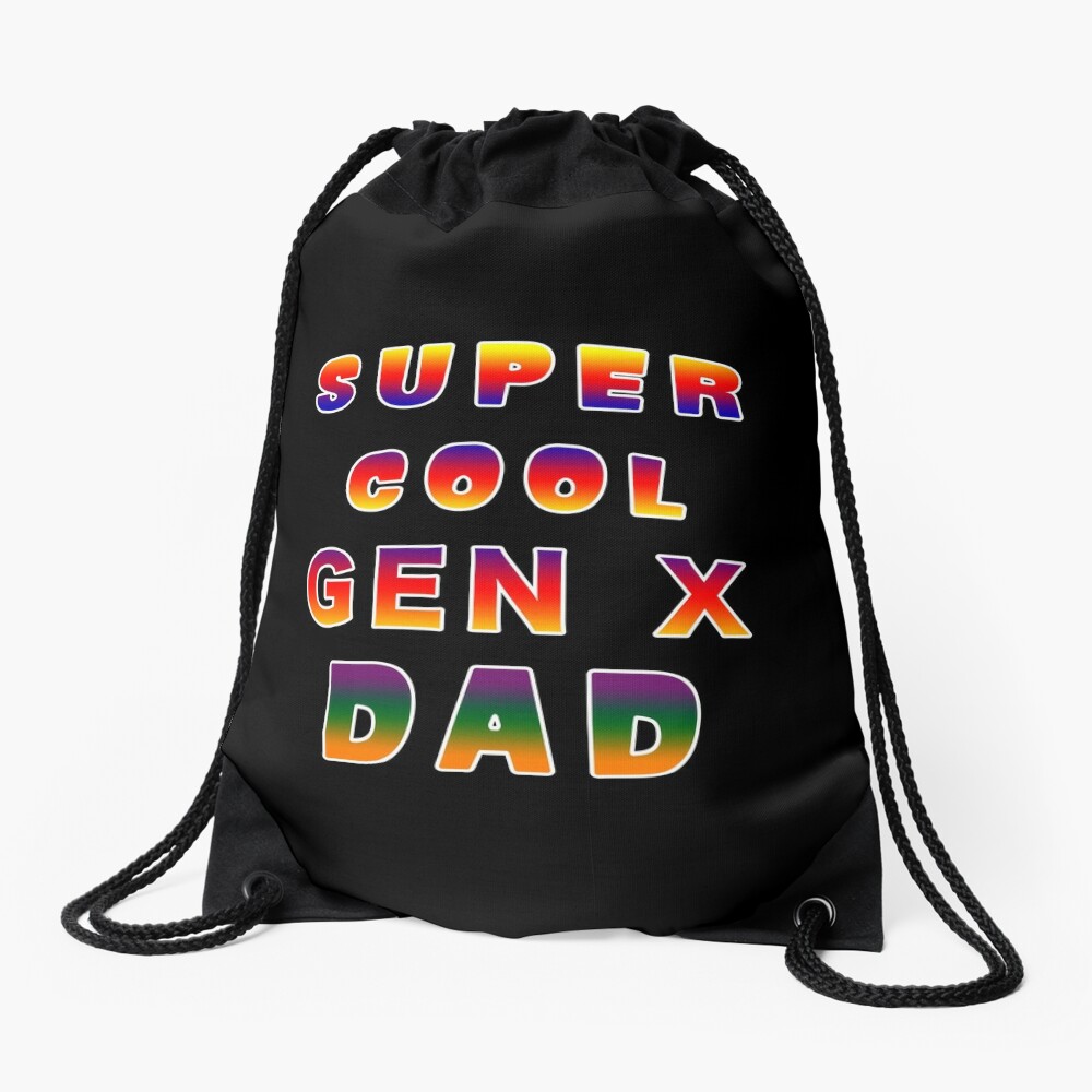 Super Cool Generation X Dad Patriarch Pater Fella. Drawstring Bag