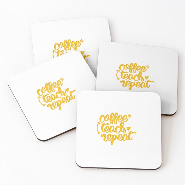 Item preview, Coffee Teach Repeat slogan for teachers designed and sold by mackenziebriann.