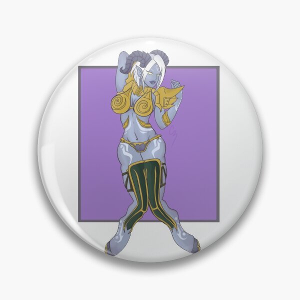 Item preview, Draenei Pin Up designed and sold by Wintersfrozen.