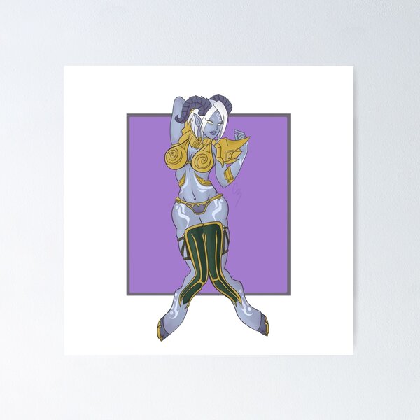 Item preview, Draenei Pin Up designed and sold by Wintersfrozen.