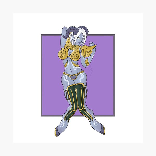 Item preview, Draenei Pin Up designed and sold by Wintersfrozen.