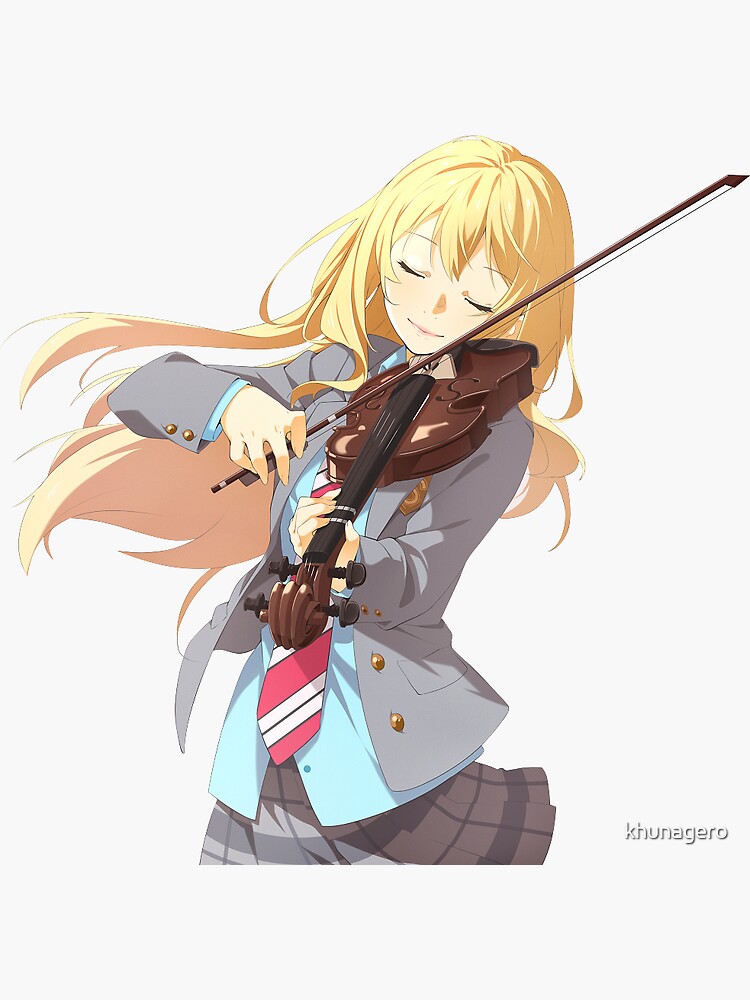 Your Lie In April Shigatsu Wa Kimi No Uso Kaori Miyazono Playing Violin  Art Board Print for Sale by SDStore03