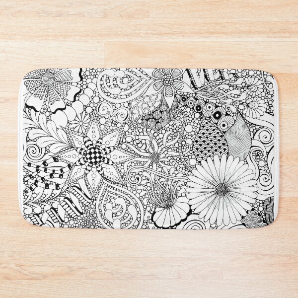 Item preview, Flower Doodles designed and sold by Tabby's Tangled Art.