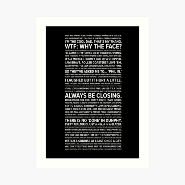 Phil Dunphy Quotes Art Print