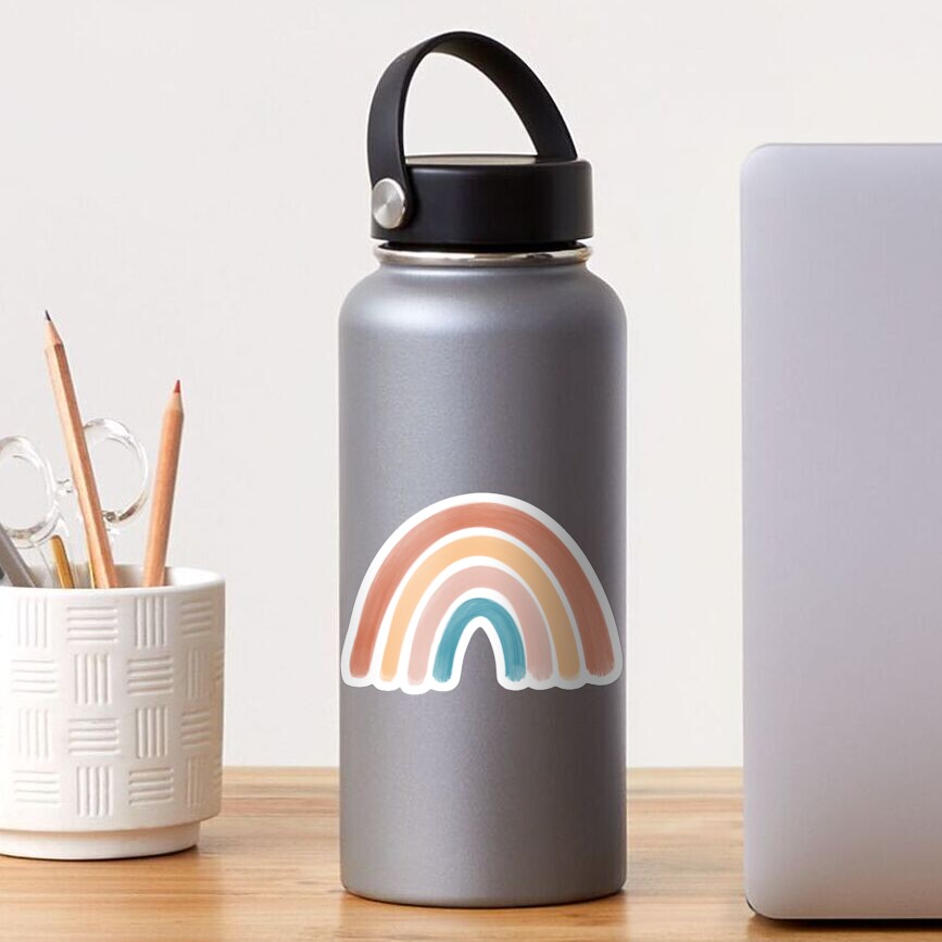 Earthy toned rainbow Sticker