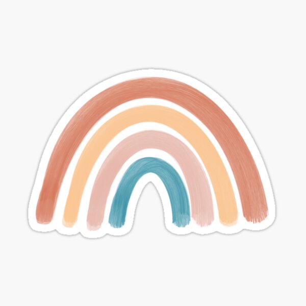 Earthy toned rainbow Sticker