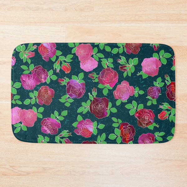 Item preview, Roses with Gilded Edges on Green designed and sold by ArtfulFreddy.