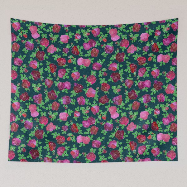 Item preview, Roses with Gilded Edges on Green designed and sold by ArtfulFreddy.