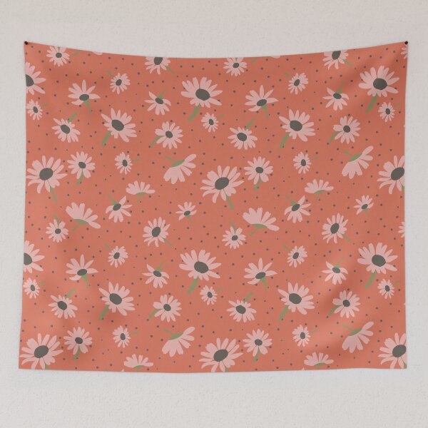 Item preview, Coral Stem Daisy Floral designed and sold by StudioPosies.