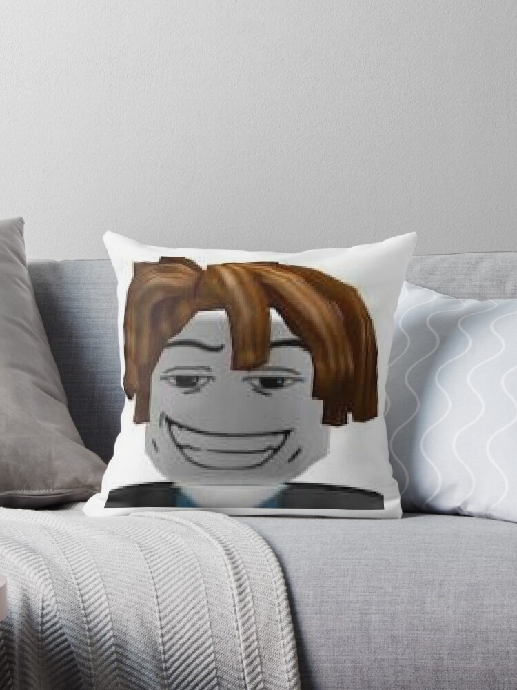 Bacon Hair Roblox Throw Pillow By Officalimelight Redbubble - how to throw your hair off in roblox