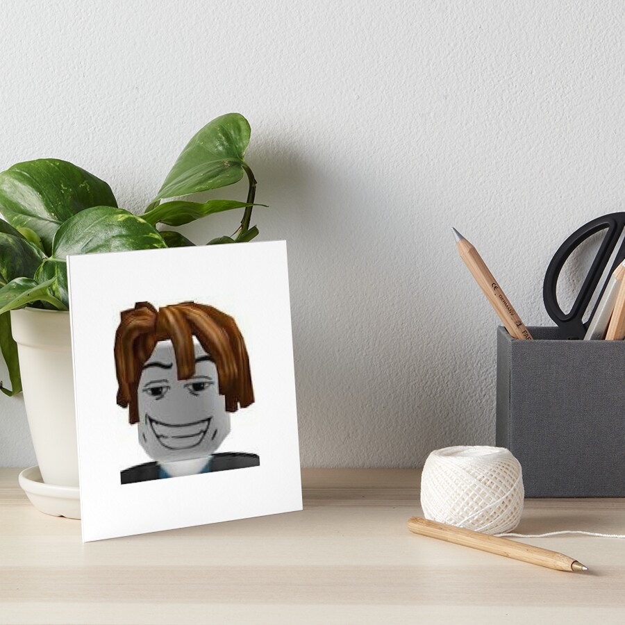 Bacon Hair Roblox Art Board Print By Officalimelight Redbubble - pictures of bacon head roblox