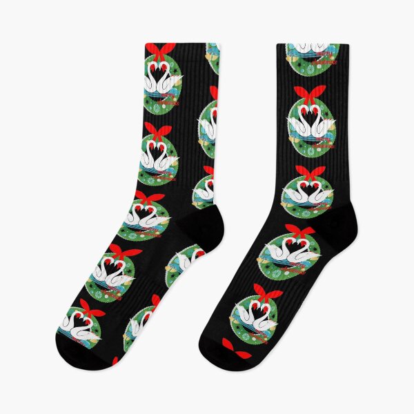 Item preview, merry christmas swans designed and sold by Gossip Rag.