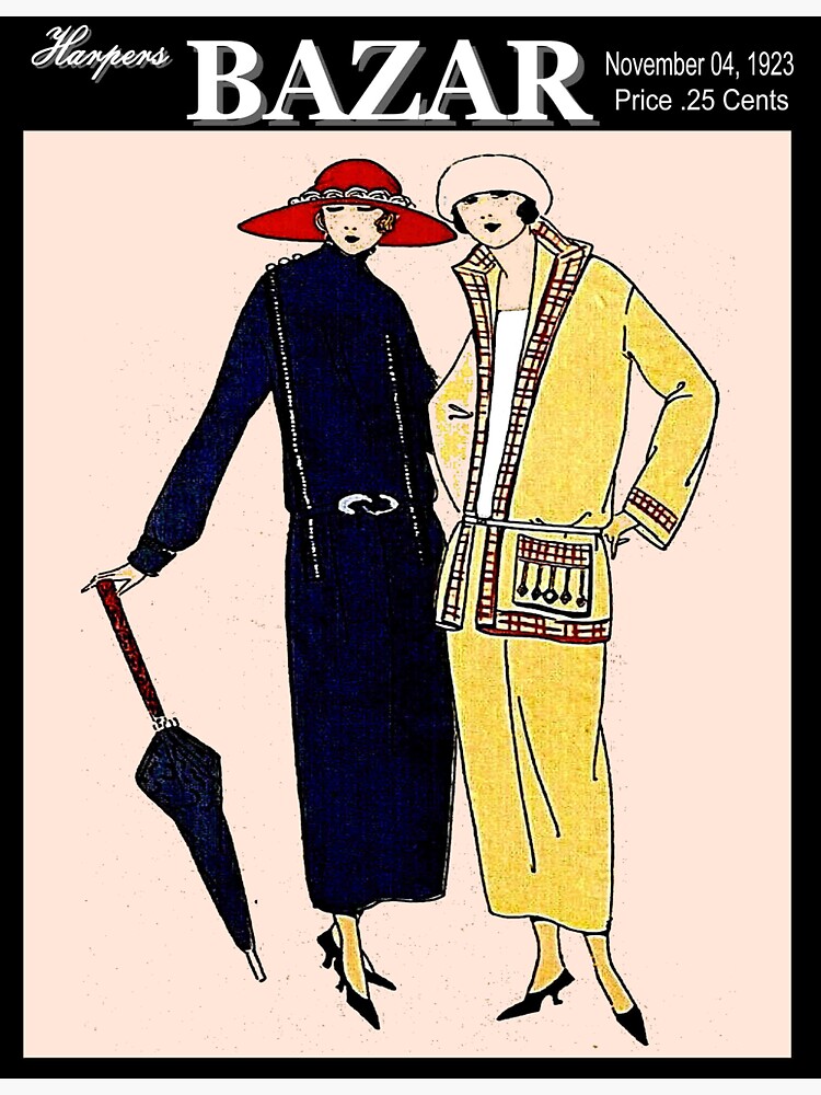 "HARPERS BAZAR : Vintage 1923 Magazine Advertising Print" Sticker for