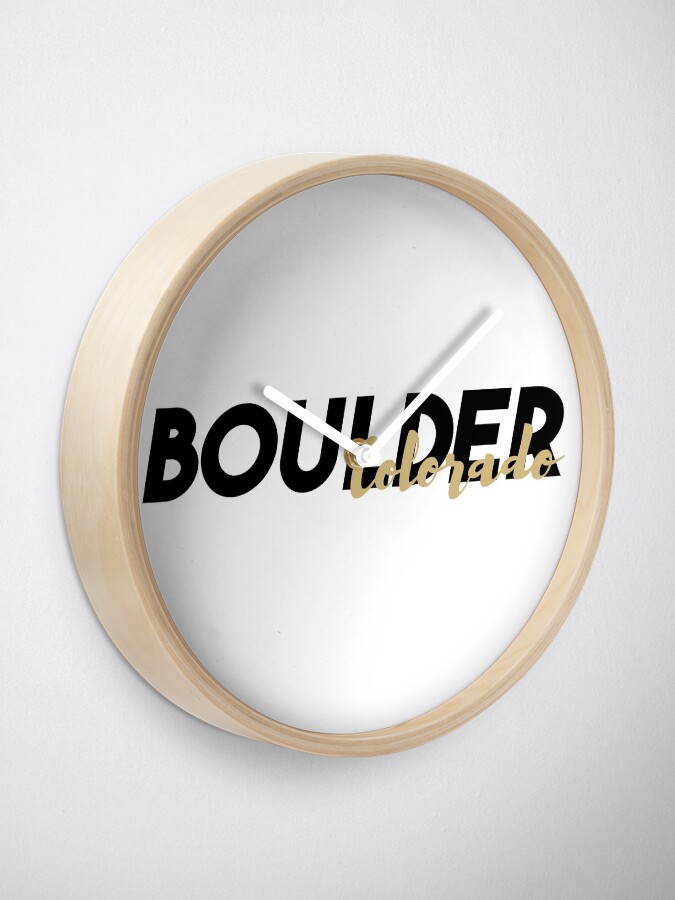 "Boulder Colorado UC Boulder" Clock for Sale by becca21 Redbubble