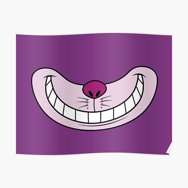 Download Cheshire Cat Face Posters Redbubble PSD Mockup Templates