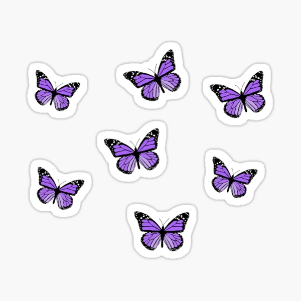 monarch butterfly sticker pack purple' Sticker