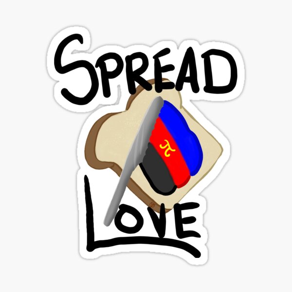 Item preview, Spread Love: Polyamory Pride Toast designed and sold by UVGloPanda.