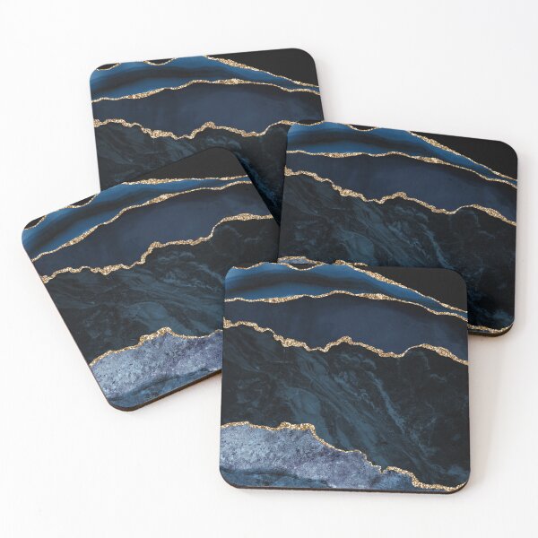 Item preview, Blue and Gold Agate  designed and sold by Image NDesign.