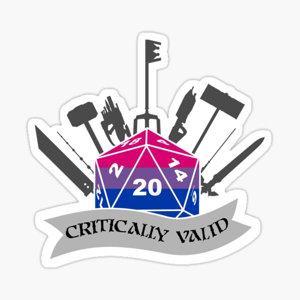 Vista previa del artículo con la obra «Críticamente Válido: Orgullo Bisexual», diseñado y vendido por UVGloPanda.
