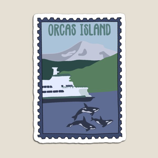 orcas island stamp Magnet