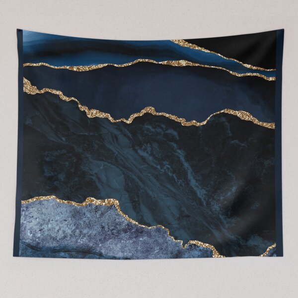 Item preview, Blue and Gold Agate  designed and sold by Image NDesign.