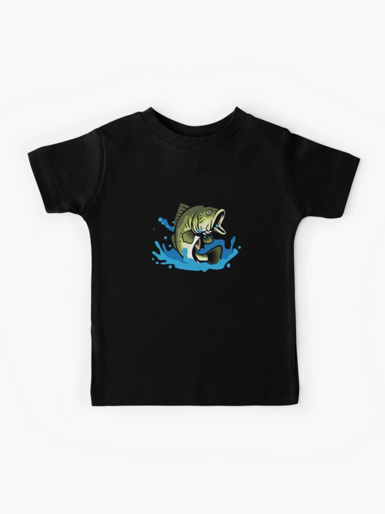 Camiseta de pesca para niños Here-Fishy Cute Bass Fish Funny Boy, Azul :  Ropa, Zapatos y Joyería 