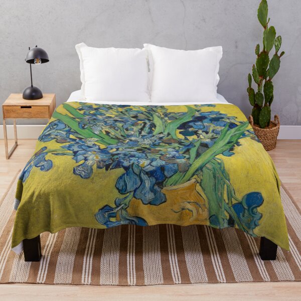 Item preview, Vase with irises against a yellow background by van Gogh designed and sold by artimaeus.