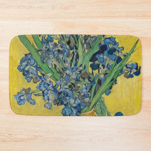 Item preview, Vase with irises against a yellow background  by van Gogh designed and sold by artimaeus.